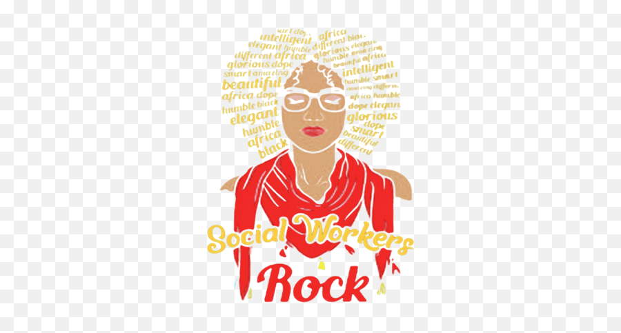 Social Workers Rock Lady Elegant Humble Africa Black Shirt - Language Emoji,Halloween Emoji Sweatshirt