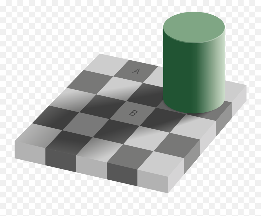 Colour Depends - Chess Board Optical Illusion Emoji,Color Emotions Language