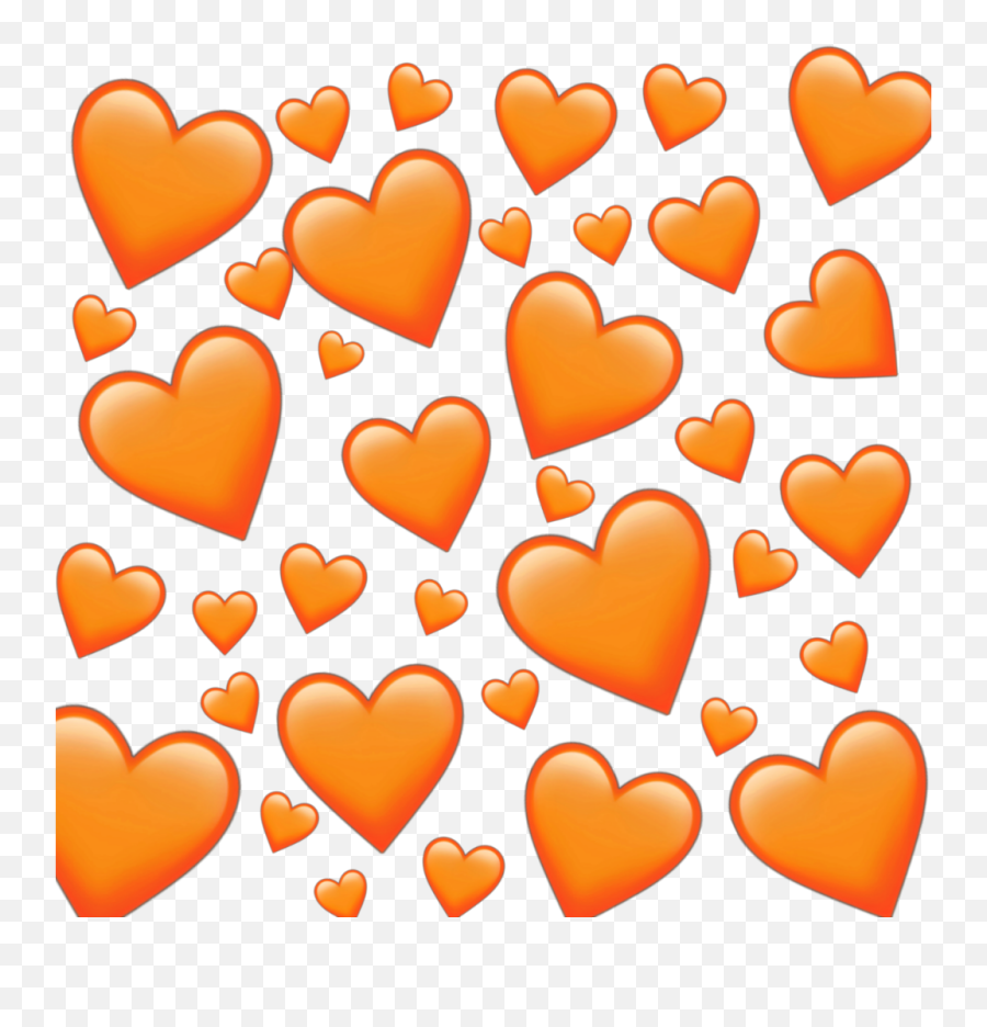 Download Emoji Background Hearts Png Transparent - Orange Emoji Background Png,Shocked Emoji Picsart