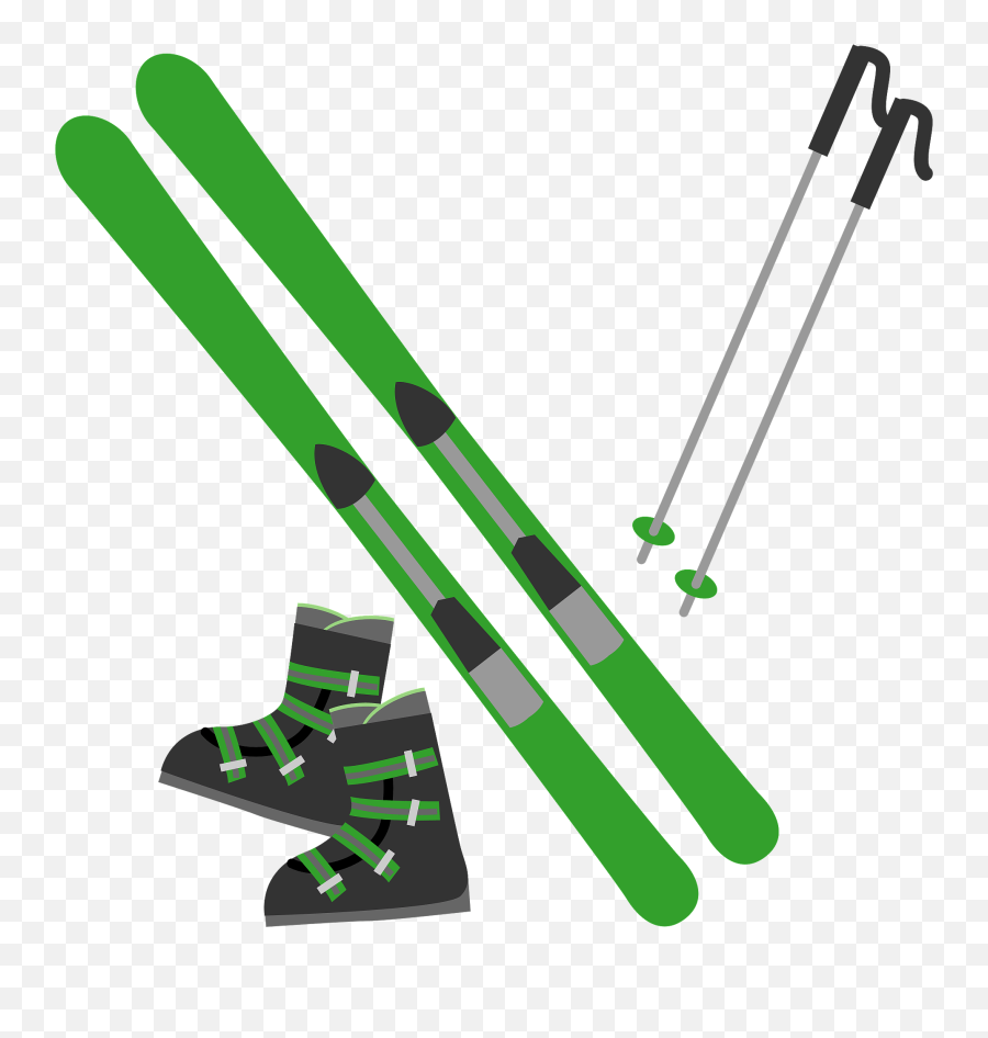 Skis Boots And Poles Clipart - Clipart Skis And Boots Emoji,Ski Jumping Emoji