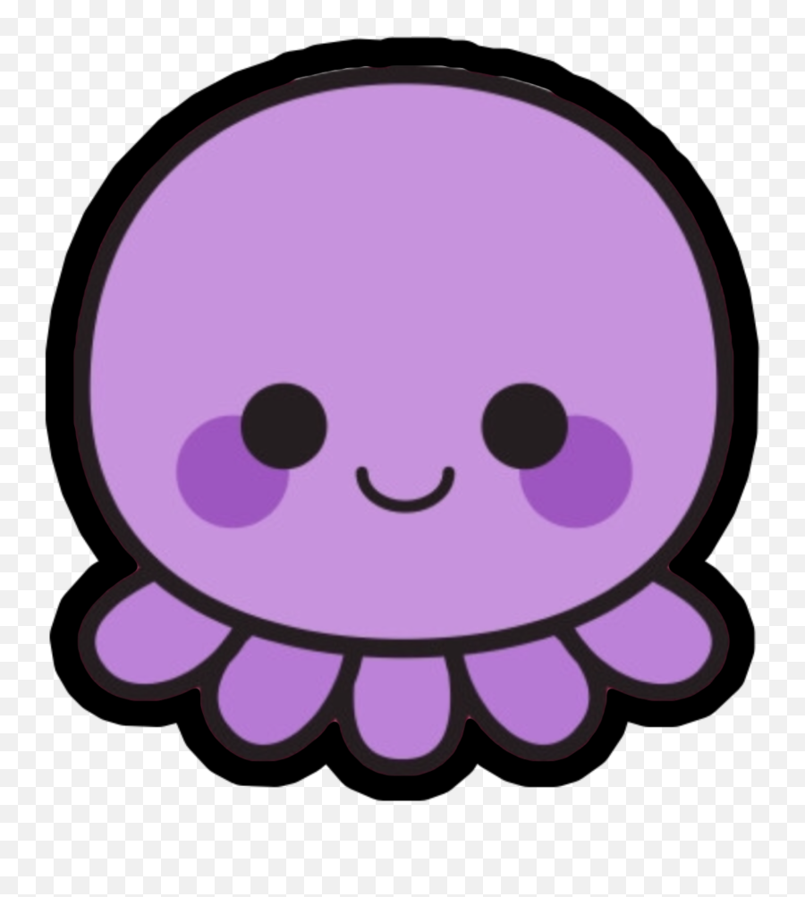 The Most Edited Pulpito Picsart - Clipart Cute Purple Octopus Emoji,Facebook Squid Emoticon