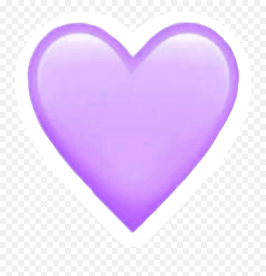 Lilac Heart Emoji Sticker - Girly,Heart Emoji Sticker