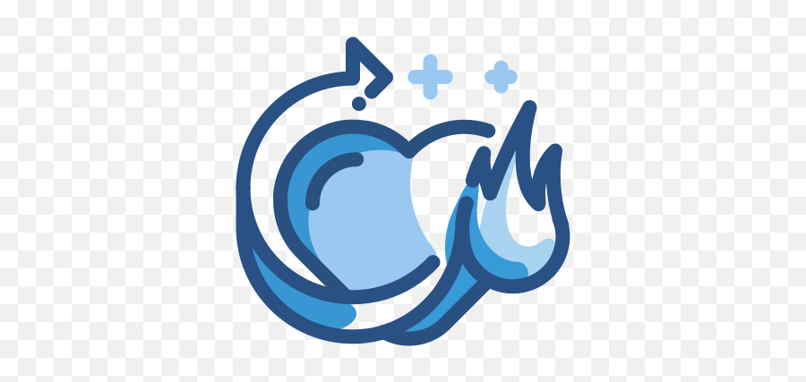 Fire Flame Heart Love Romance - Language Emoji,Blue Flame Emoticon