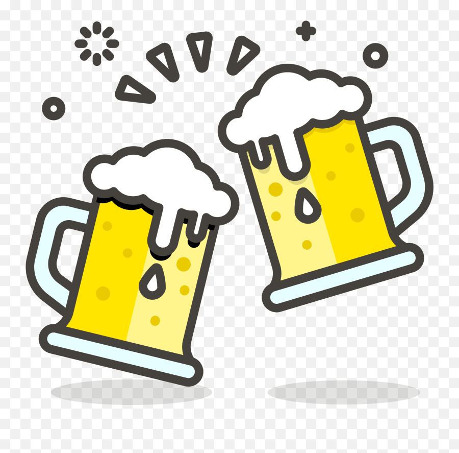 Clinking Beer Mugs Emoji Clipart - Cervezas Png Vector,Beer Emoji