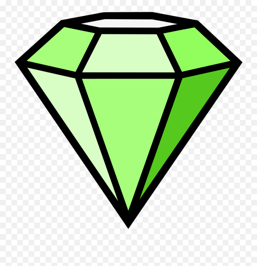 Diamond Clipart Transparent Background - Grenn Diamond Cartoon Png Emoji,Emoji Baseball And Diamond