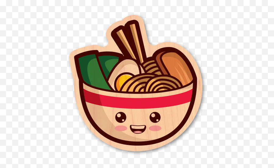 Everybody Loves Ramen Dust City Wood Stickers Emoji,Noodle Emojii