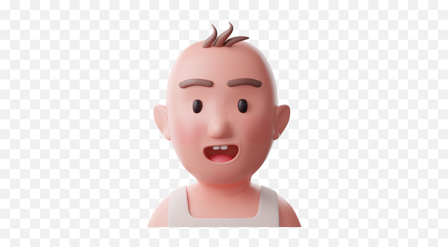 Smiling 3d Illustrations Designs Images Vectors Hd Graphics Emoji,Man Bald Emoji