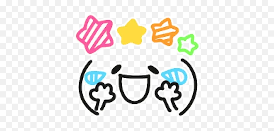 Kawaii Emoji Whatsapp Stickers - Stickers Cloud Happy,Happy Kawaii Emoticon