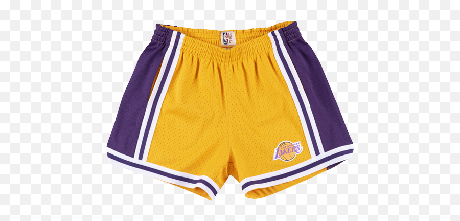 Lakers Shorts Gym Shorts Womens - Lakers Shorts Mitchell And Ness Emoji,Lakers Emoji For Iphone