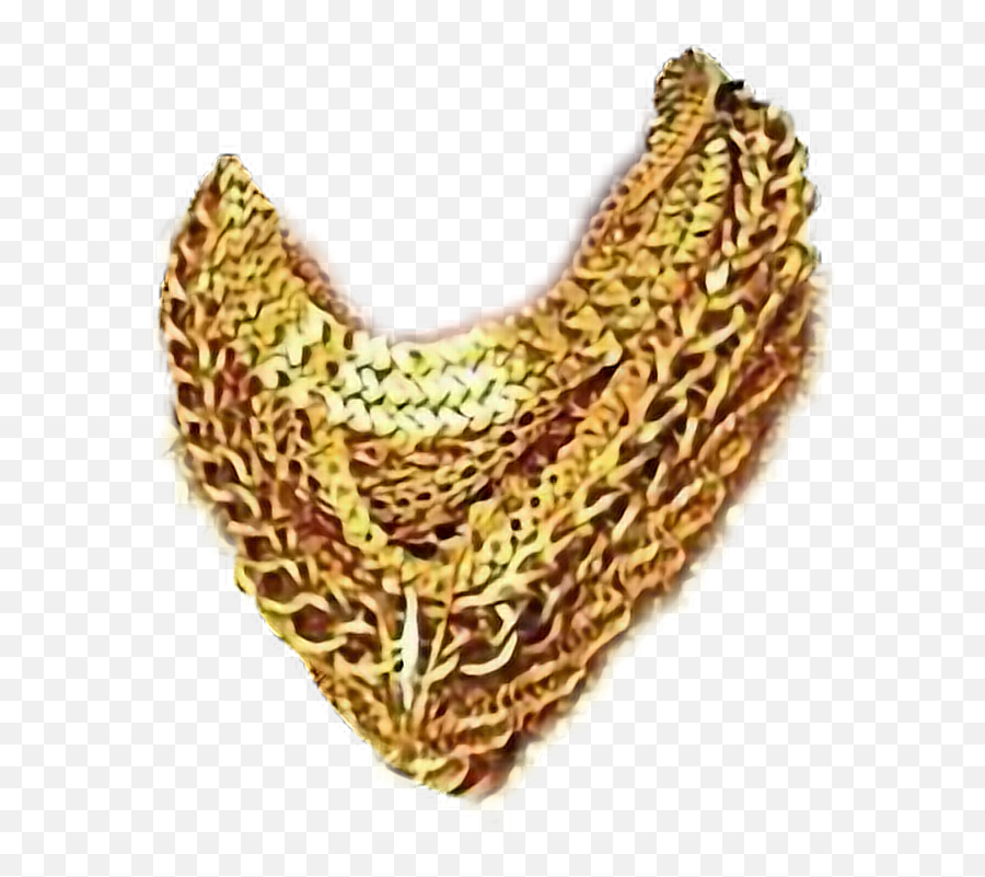 Necklace Gold Chain Chains Sticker - Gold Chain Png Picsart Emoji,Gold Chain Emoji