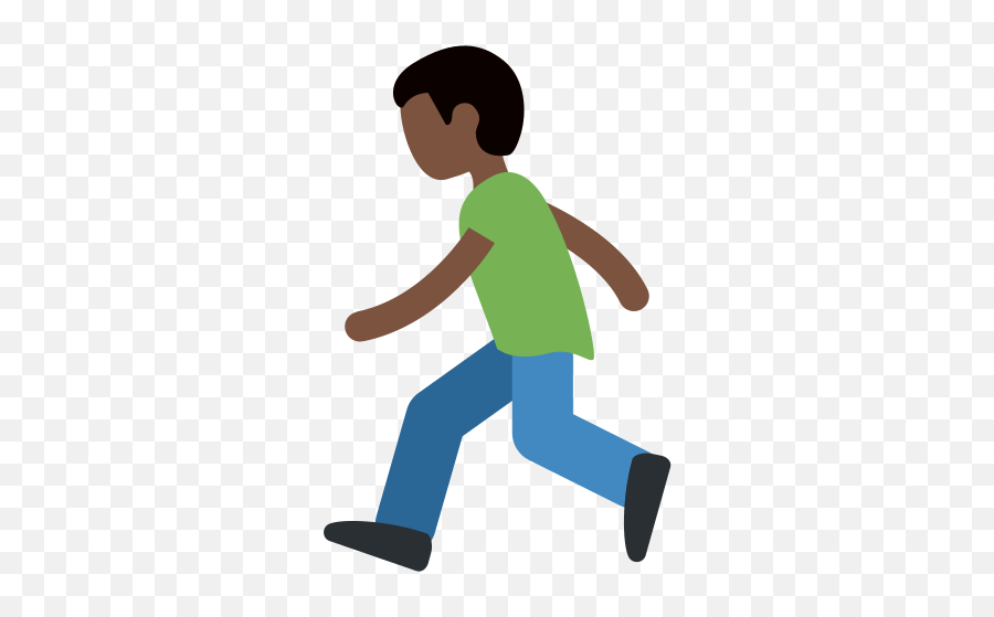 Man Running Emoji With Dark Skin Tone - Black Man Running Png,Black Emojis Copy And Paste
