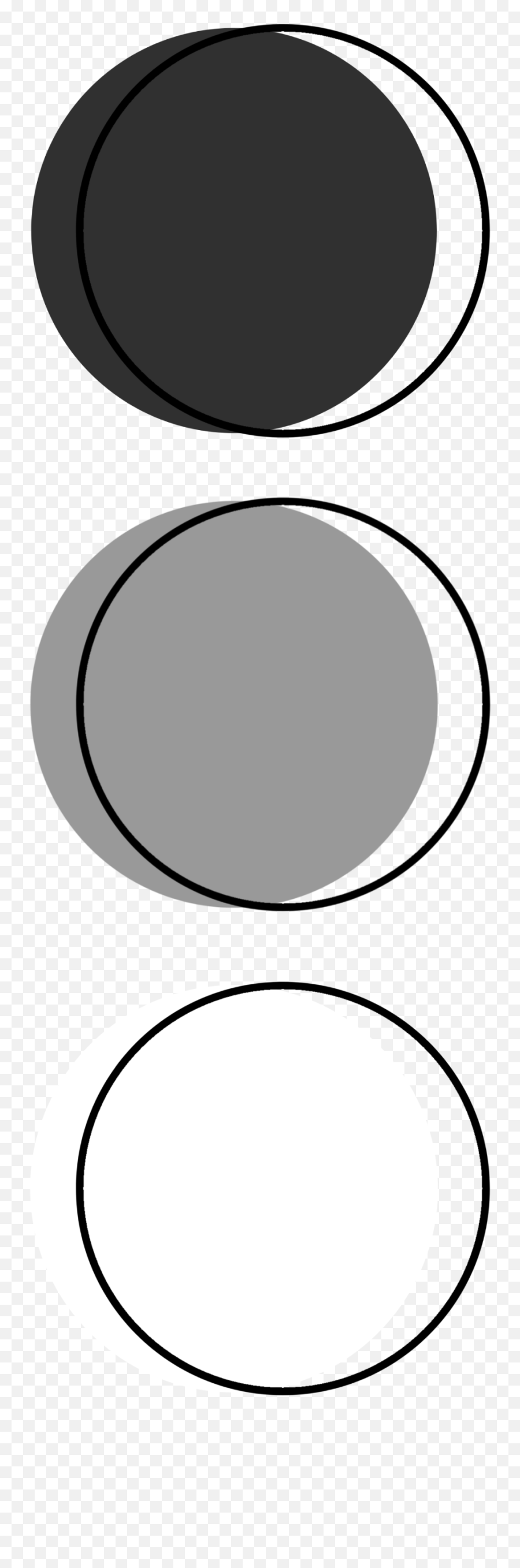 Black White Gray Sticker - Black And White Circle Palette Emoji,Pallete Emoji