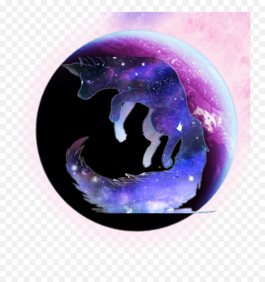 Galaxy Fox Sticker - Galaxy Fox Emoji,Moon Love Fox Emoji