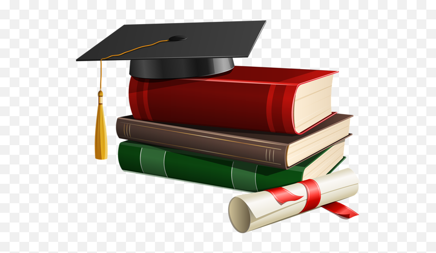 Graduation Cap Books And Diploma Png - Graduation Cap With Books Png Emoji,Birrete Emoticon Fb