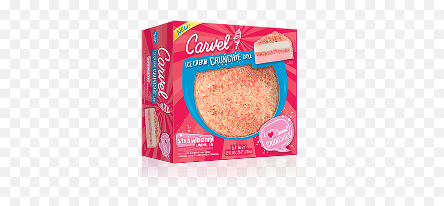 Carvel Strawberry Ice Cream Crunchie - Strawberry Shortcake Ice Cream Cake Emoji,Publix Emoji Cake