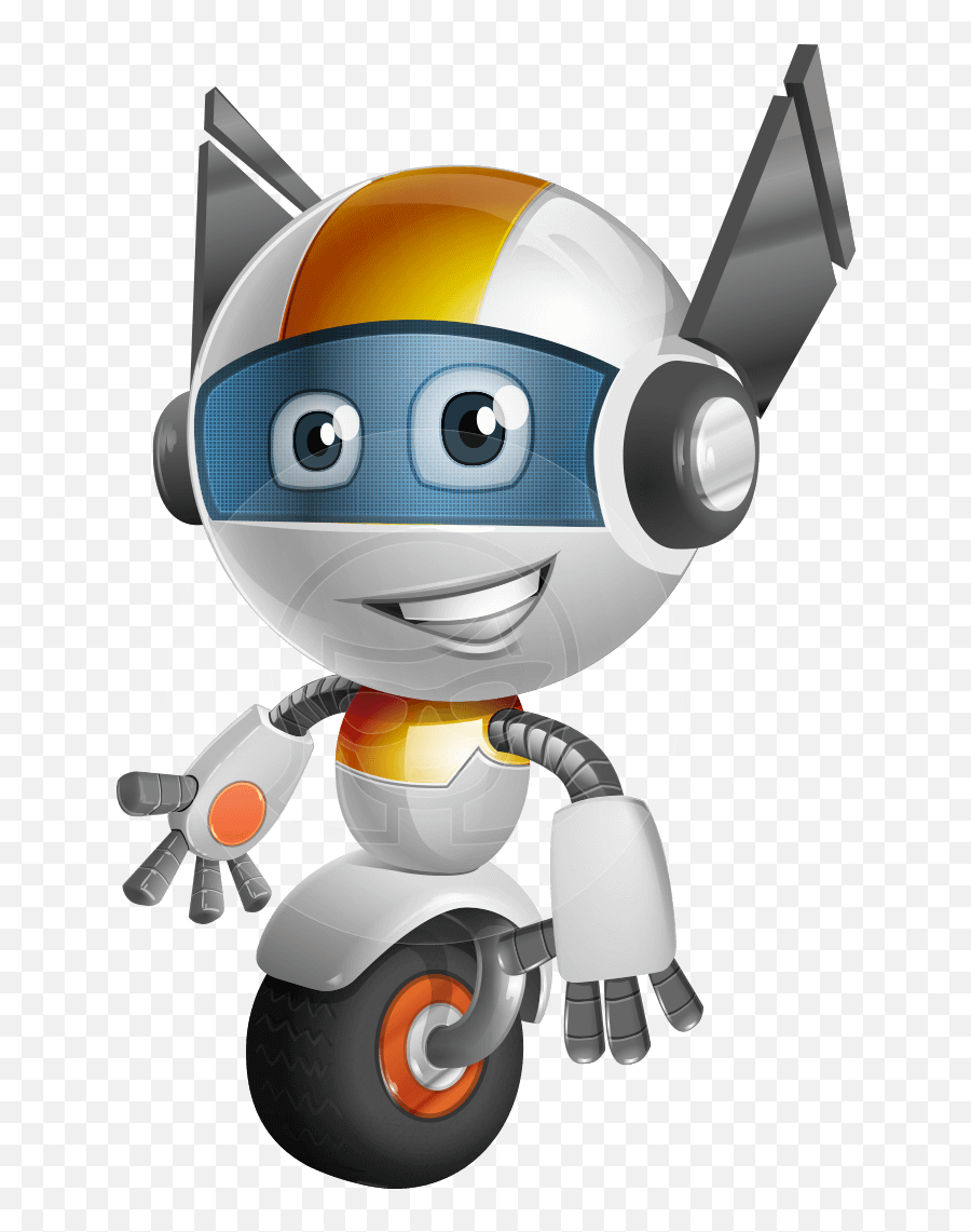 Cute Little Robot Cartoon Vector Character Aka Owaf Graphicmama - Robot Cartoon Png Emoji,Box Game Robot With Emotions