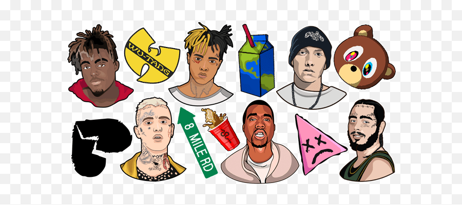 Rappers Cursor Collection - Wu Tang Clan Emoji,2pac Emoji