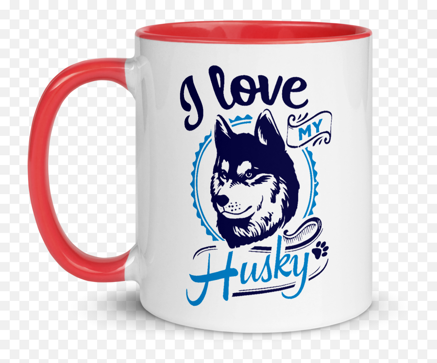 Siberian Husky Coffee Mug I Love My Husky Dog Gifts For - Magic Mug Emoji,Dallas Cowboys Emoticons
