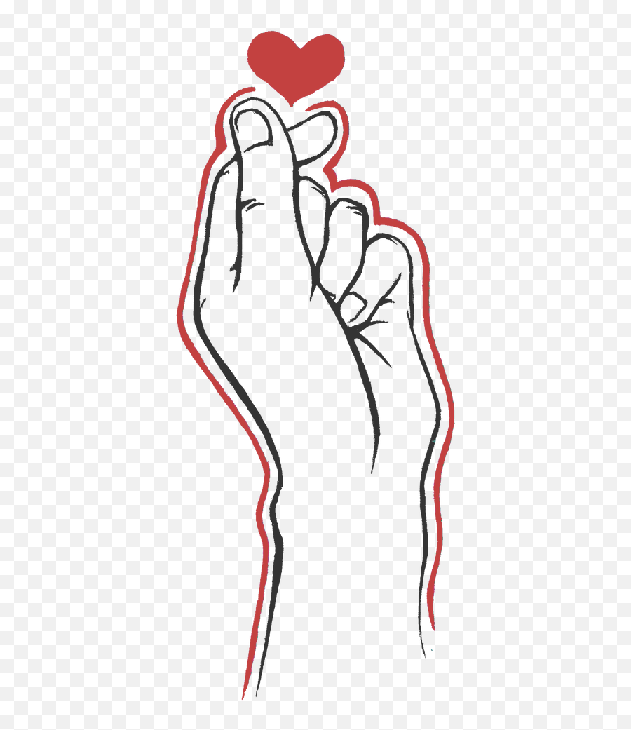 Finger Heart Png - Fingerheart Sticker Finger Heart Dot Emoji,Heart Emojis Photoshop