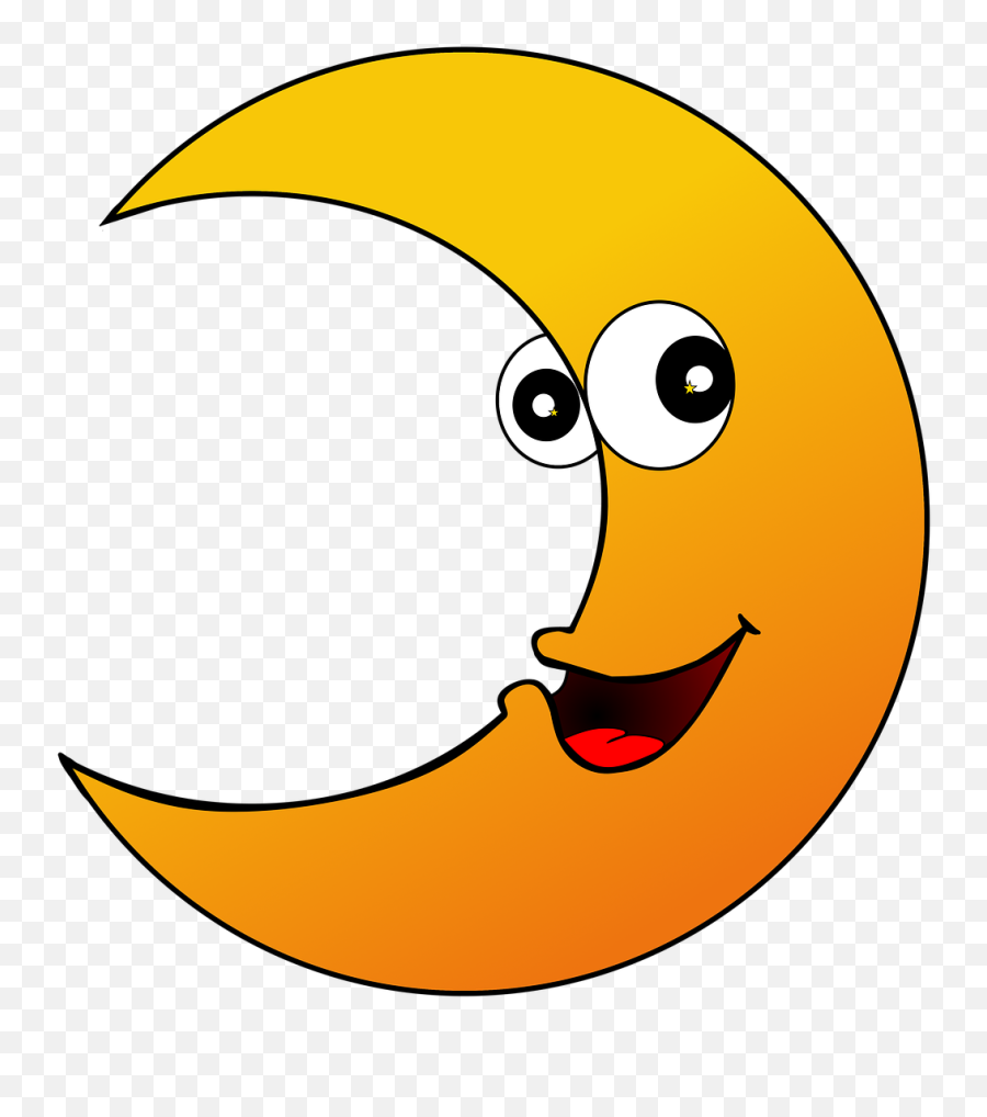 Moon Crescent Face - Crescent Shape With Face Clipart Emoji,Moon Fb Emoticon