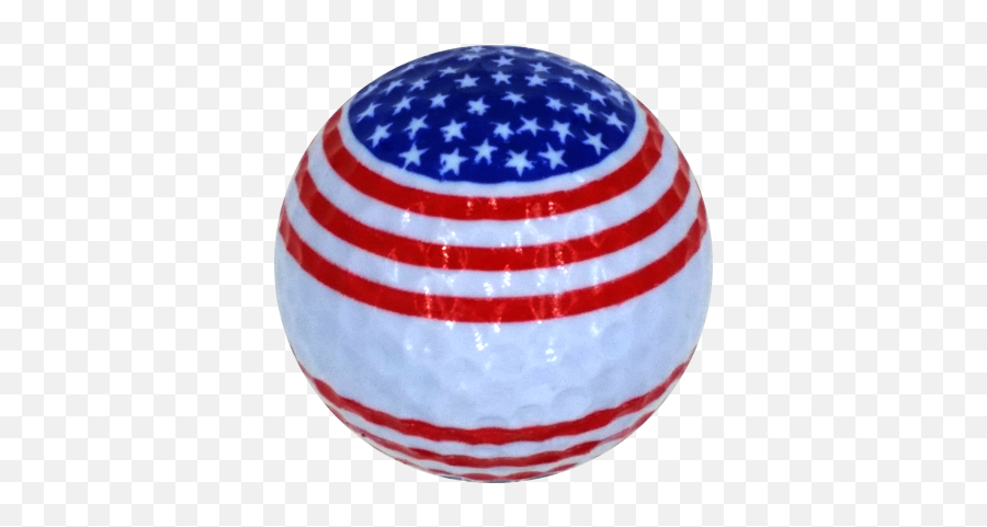 Stars And Stripes Novelty Golf Balls - One Dozen American Emoji,Flag And Stars Emoji