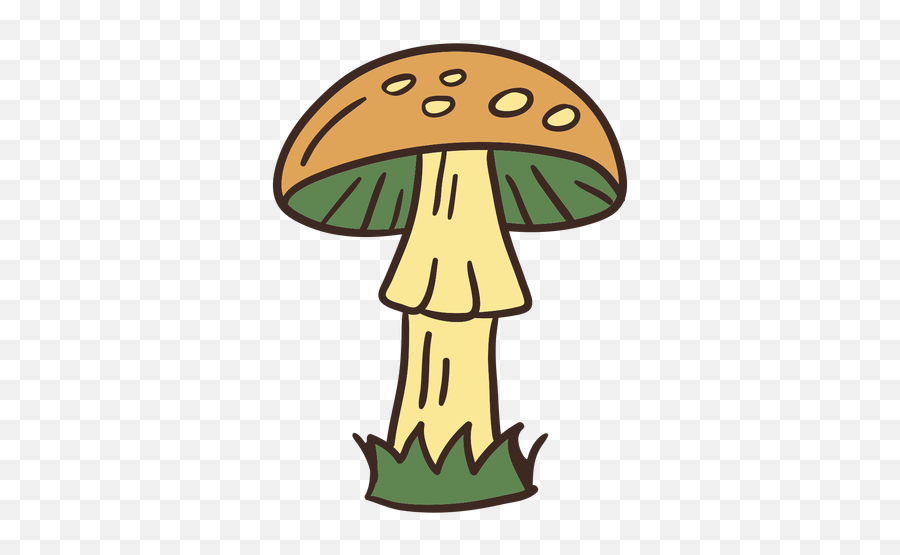 Funny Mushroom Character Stroke - Transparent Png U0026 Svg Wild Mushroom Emoji,1 Up Mushroom Animated Emoticon