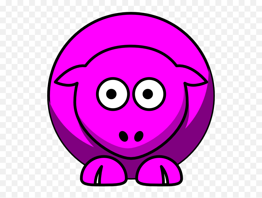Sheep Looking Right Clip Art At Clker - Orange Cartoon Sheep Clip Art Emoji,Pink Sheep Emoticon