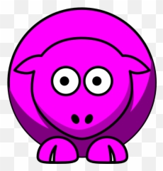 Sheep Looking Right Clip Art At Clker - Orange Cartoon Sheep Clip Art Emoji,Pink Sheep Emoticon