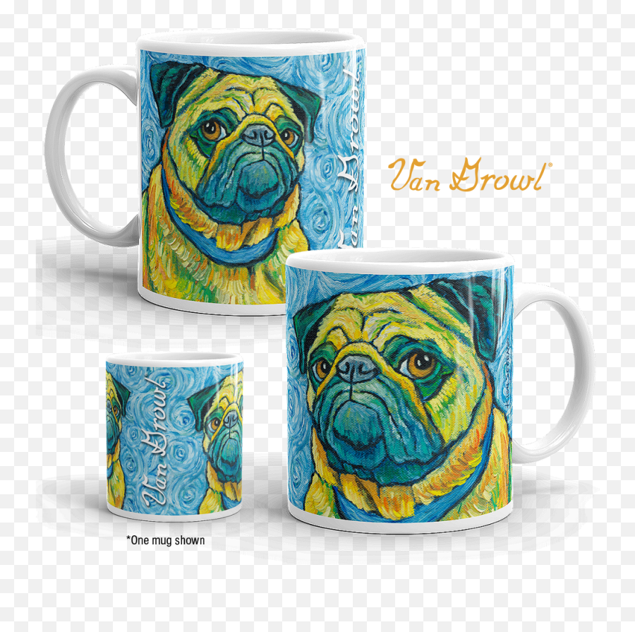 Pug Art 11oz Mug Collection U2013 Paw Palettes - Serveware Emoji,Degas Emoji Pug Art 11oz Mug Collection U2013 Paw Palettes - Serveware Emoji,Degas Emoji