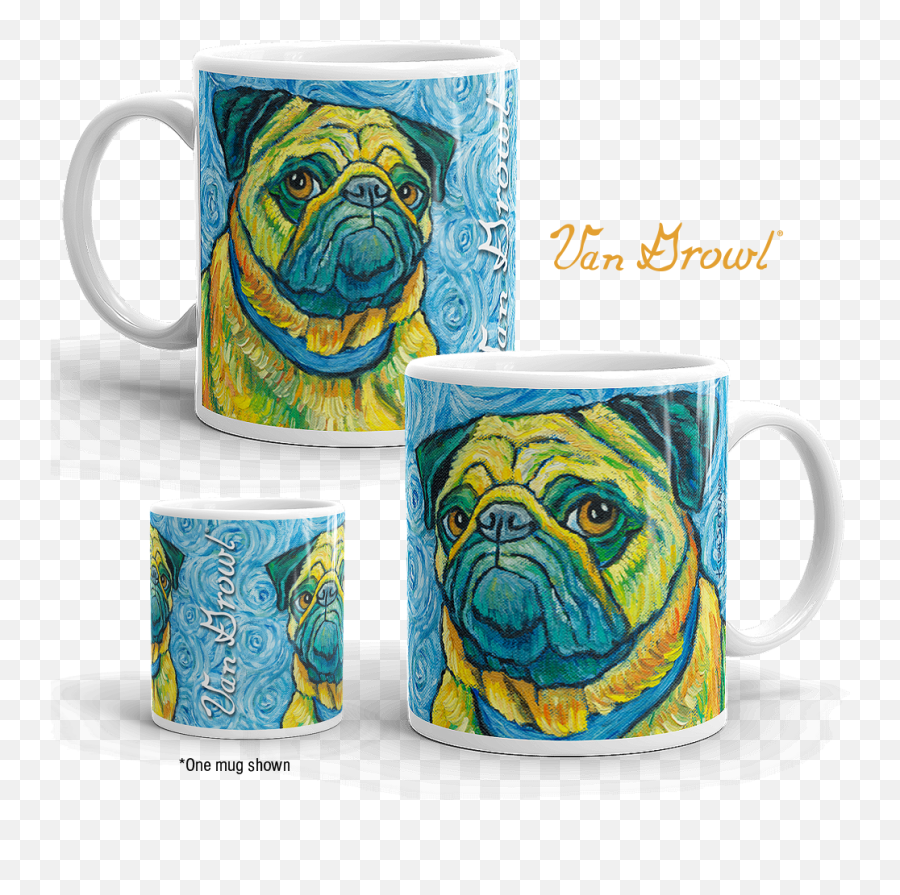 Pug Art 11oz Mug Collection U2013 Paw Palettes - Serveware Emoji,Degas Emoji