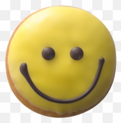 Mr Happy Emoji,Emoticon For A Donut