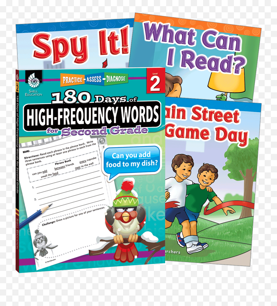 Learn - Athome Highfrequency Words Bundle Grade 2 4book Set Emoji,Emotions For Second Grade