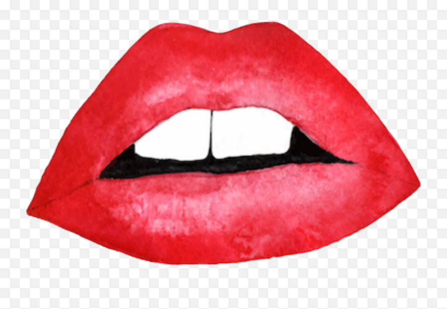 Lips Redlips Kiss Glamour Makeup Sticker By Lily Rae - Mets Emoji,Kiss Emoji Makeup