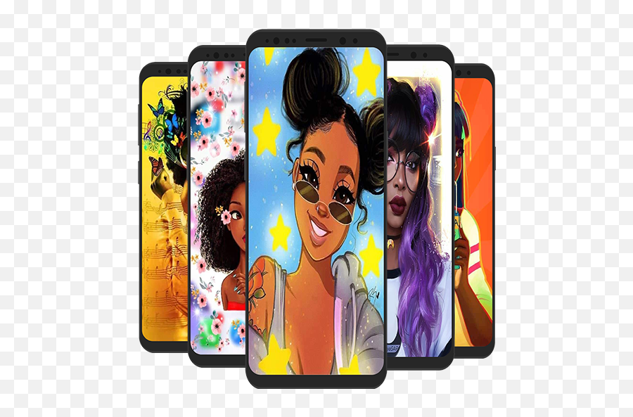 Download Melanin Wallpapers Girly Cute Girls Android - Smartphone Emoji,African American Emojis For Android