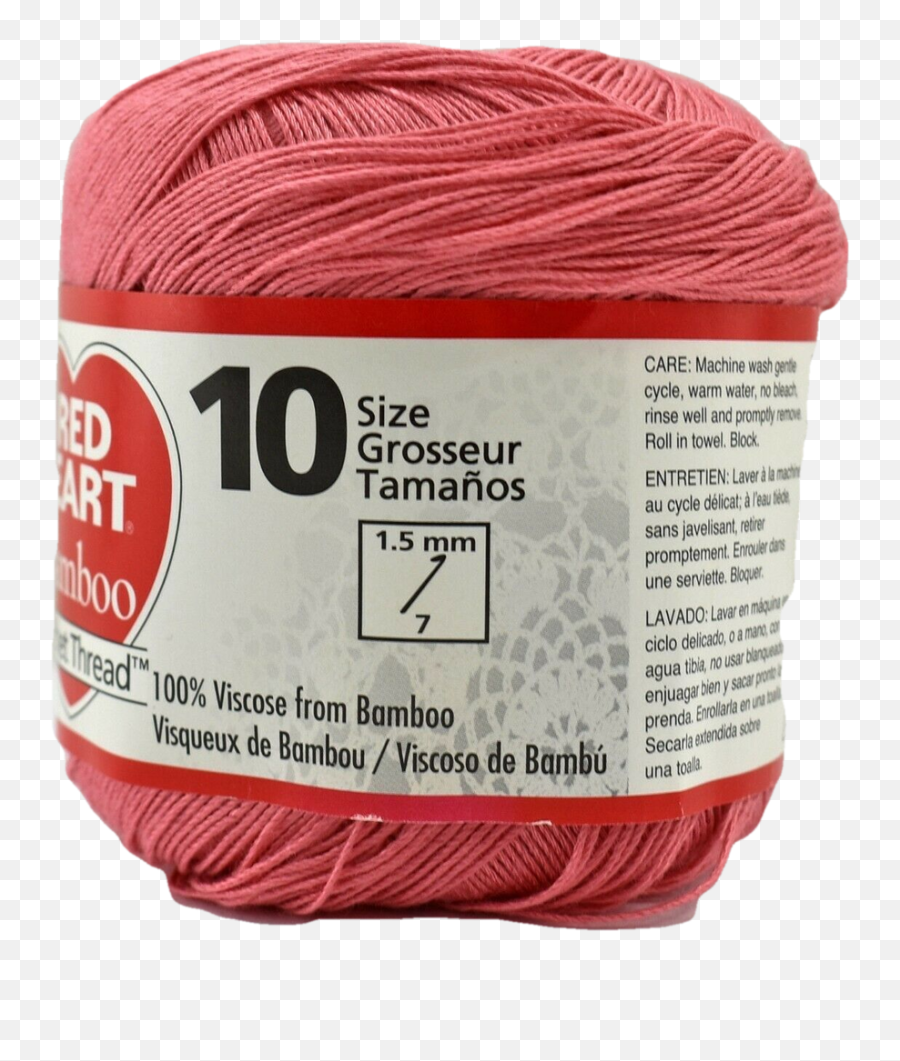 Red Heart Size 10 Bamboo Crochet Thread Coral Emoji,Mano Extendida Png Emoticon