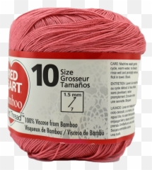 Red Heart Size 10 Bamboo Crochet Thread Coral Emoji,Mano Extendida Png Emoticon