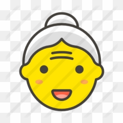 Old Woman - Old Woman Face Vector Emoji,Grandma Emoji