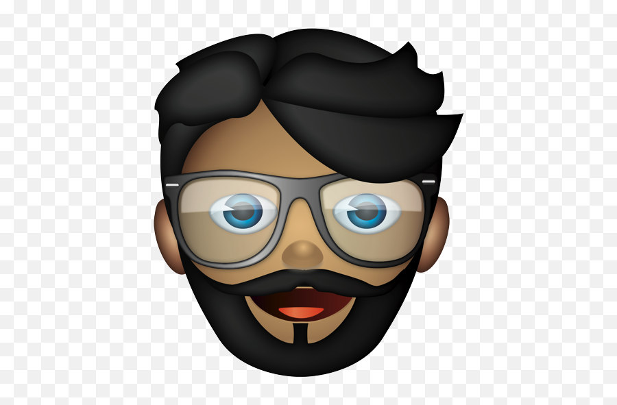 Man Emoji Without Mustache - Man With Glasses Emoji,Glasses Emoji