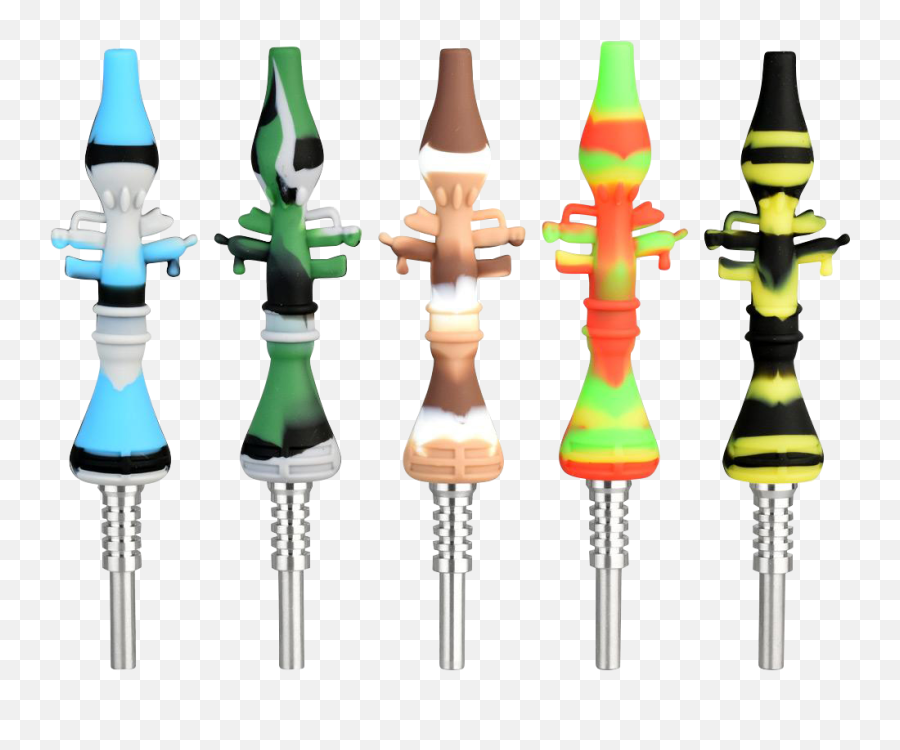 Rpg Silicone Dab Straw With Titanium - Vertical Emoji,Look At My Dab Emoji