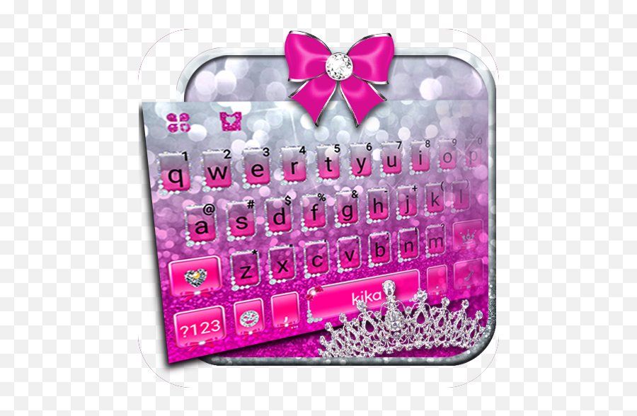 Teclado Shiny Pink Silver - Girly Emoji,Teclado Moto G Emoticons