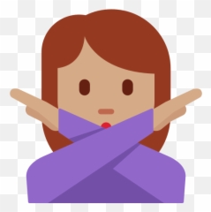 U200d Woman Gesturing No Emoji With Medium Skin Tone Meaning - Negacion Emoji,Woman Crossing Arms Emoji