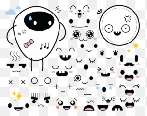 700 Cartoon Funny Faces - Face Cute Cartoon Png Emoji,Clipart Emoji Silly Face Black And White