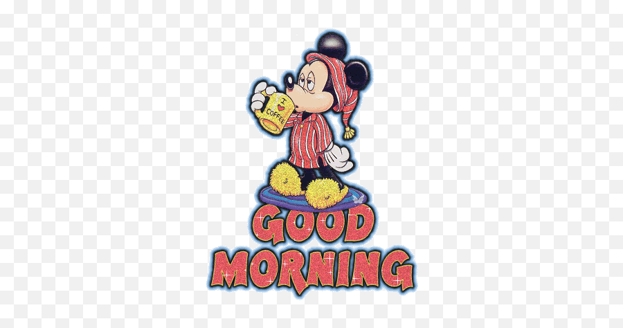 Good Morning Coffee Mickey Mouse Good - Mickey Mouse Saying Good Morning Emoji,Mickey Mouse Emoji Copy And Paste