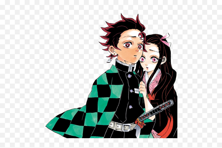 Kimetsu No Yaiba - Tanjiro And Nezuko Colored Manga Emoji,Anime With Alot Of Human Emotions