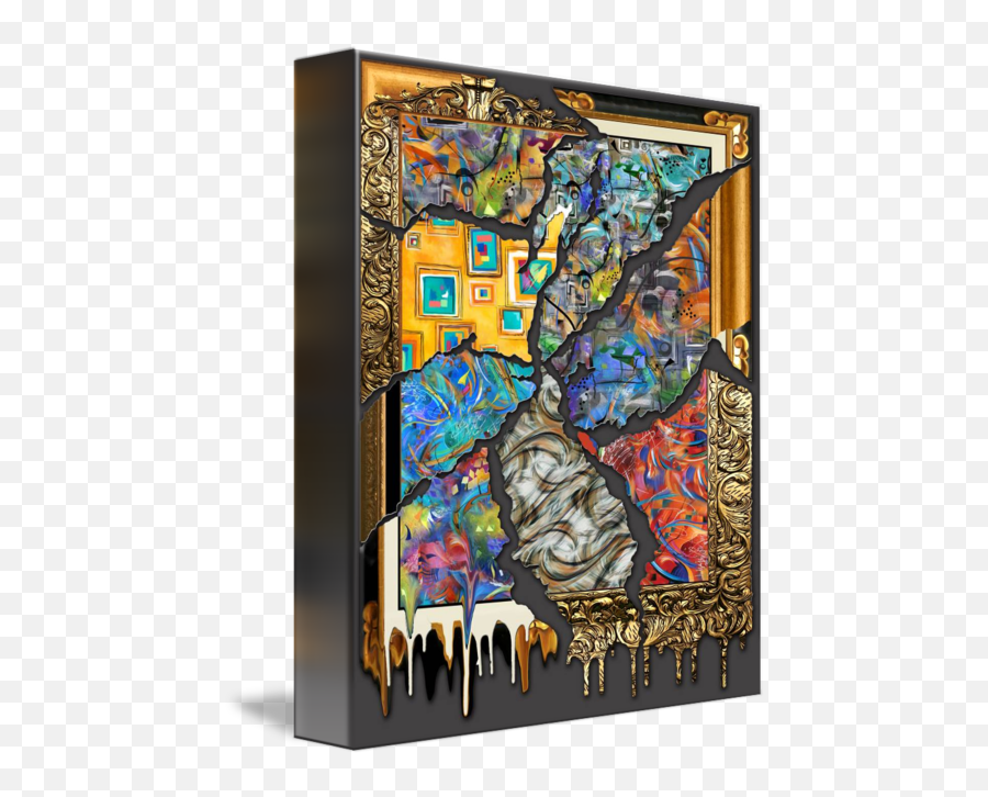 Fractured Painting Pieces Of Emotion Drip By Julie Borden - Vertical Emoji,Emotion In Art