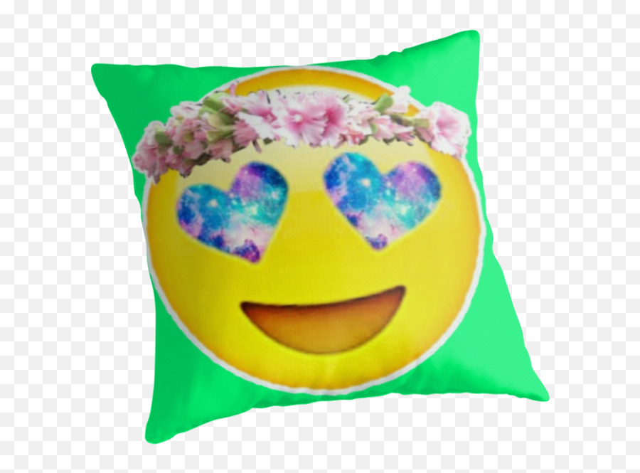 Download Galaxy Emoji Flower Crown - Emojis Pillow Galaxy,Emoji Flower Crown