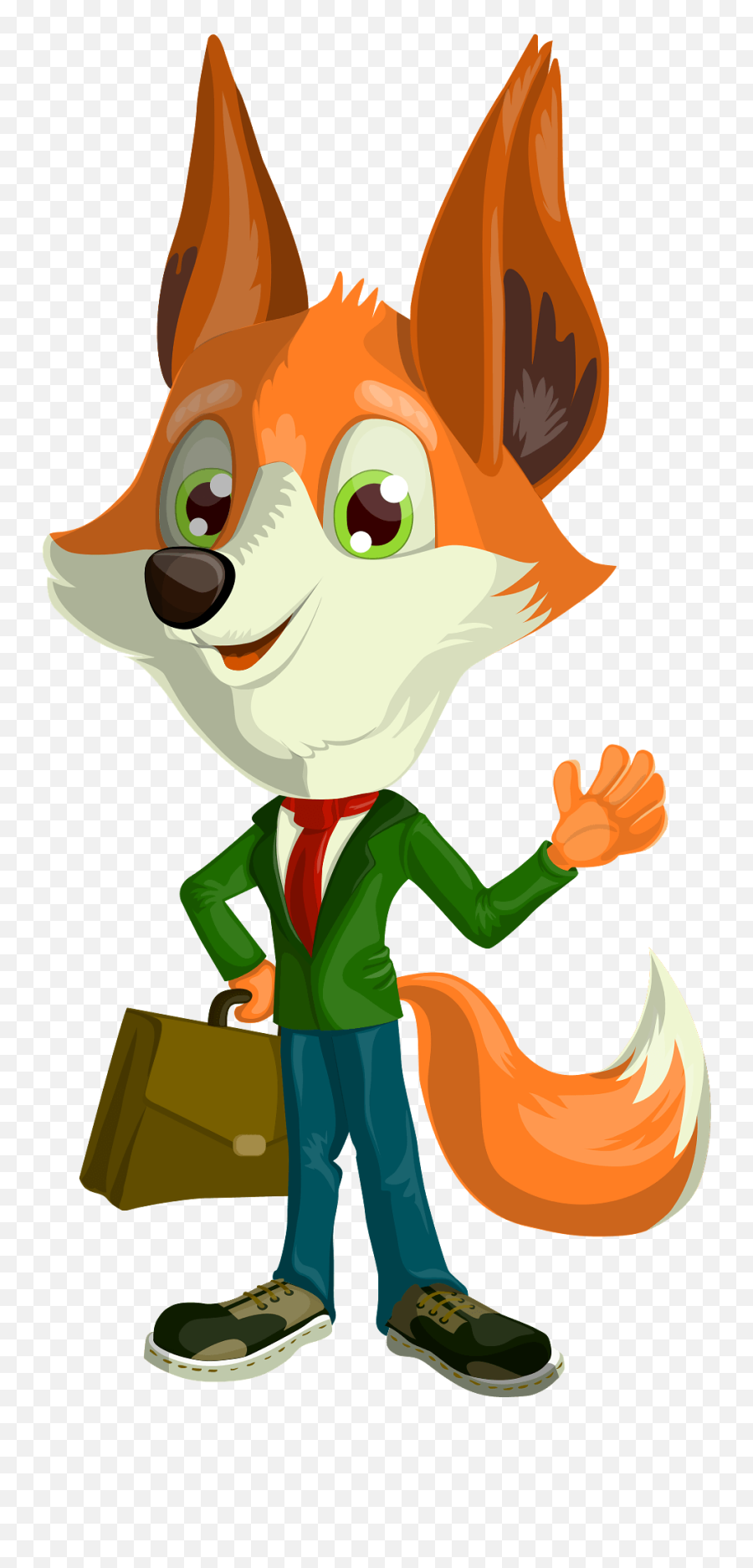 Fox Businessman Clipart Free Download Transparent Png - Fox In Suit Cartoon Emoji,Businessman Emoji