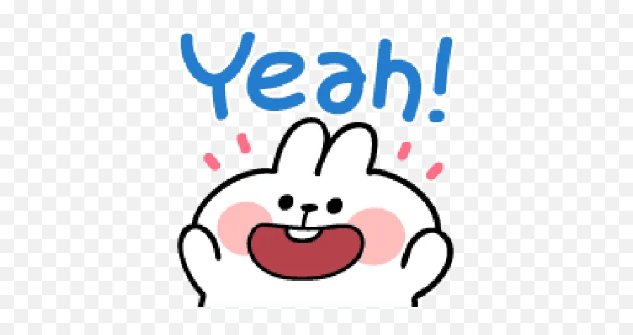 Spoiled Rabbit A Word Emoji Whatsapp Stickers - Stickers Cloud Spoiled Rabbit Emoji,Yeah Image Emoji