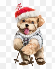 Christmas Animals - Disegni Cani Di Natale Colorati Emoji,Dog With Ar Emojis