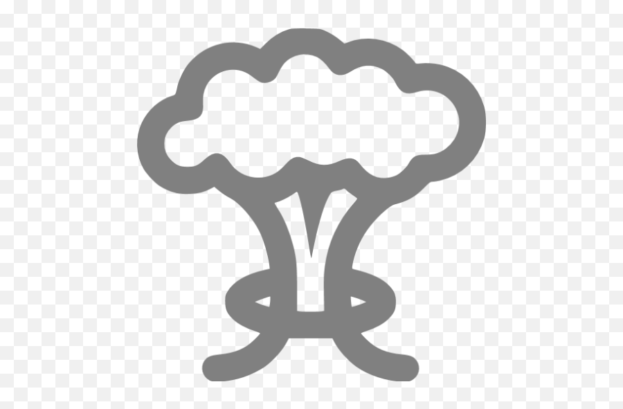 Gray Mushroom Cloud Icon - Free Gray Mushroom Cloud Icons Mushroom Cloud Logo Png Emoji,Cloud Emoticon